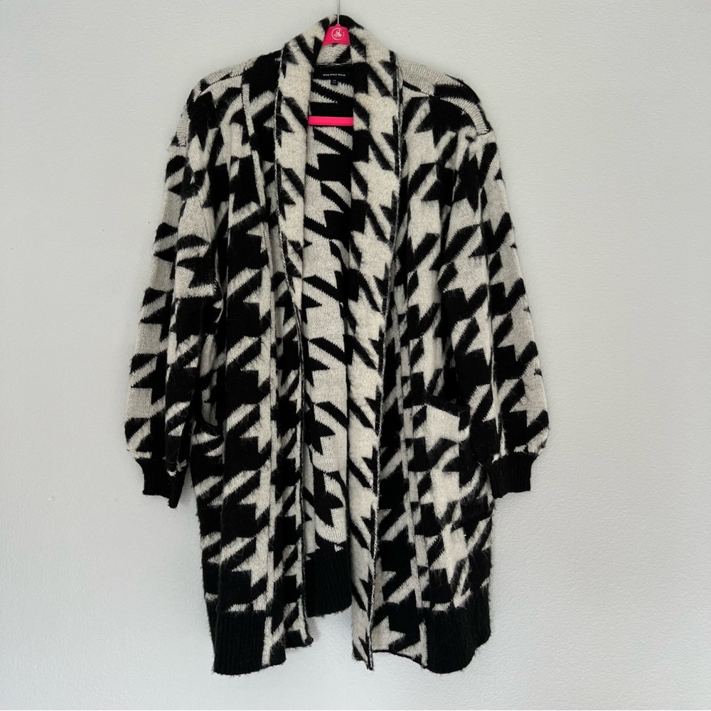 Who What Wear houndstooth cardigan